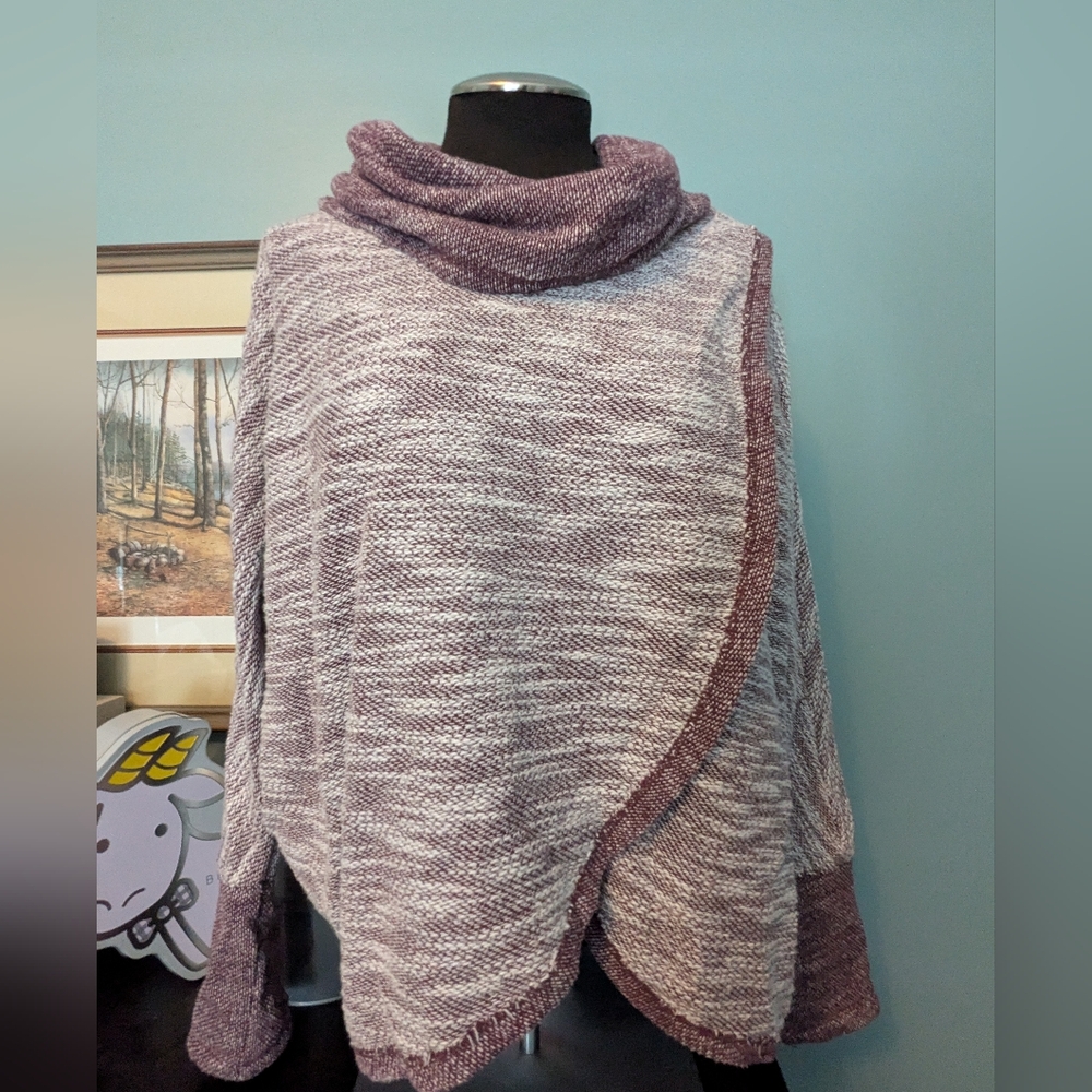 Calvin Klein Performance Cowl Neck Tulip Front Top, Size Medium